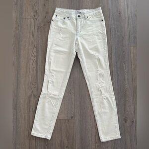 Kenneth Cole Reaction Boyfriend Jeans – White Distressed – Size 4